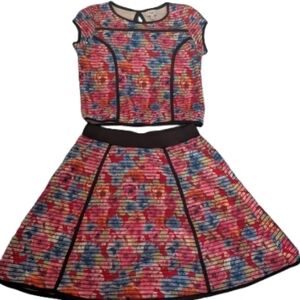 Disney Multicolor Floral Top and Skirt Set